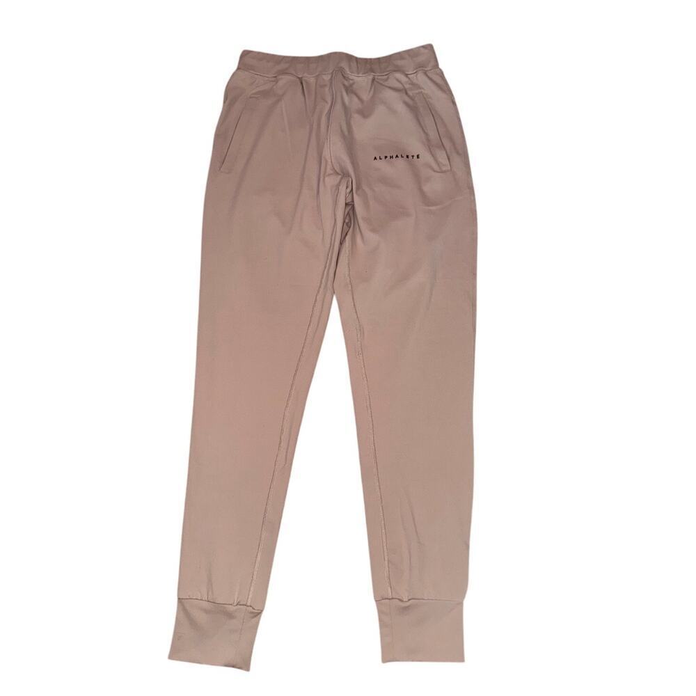 Alphalete men’s premium V2 khaki stretch joggers size wmdium